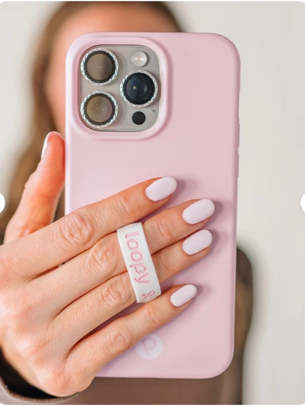 Loopy 16 Pro Blush Pink Breast Cancer Awareness Case